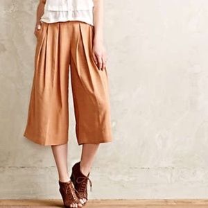 {Anthropologie} Elevenses tan gaucho pants!